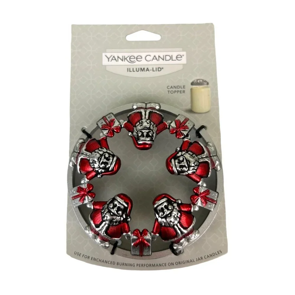 Yankee Candle Illuma-Lid Santa & Presents Candle Topper Christmas Holiday Gift
